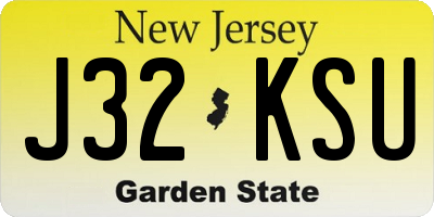 NJ license plate J32KSU