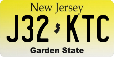 NJ license plate J32KTC