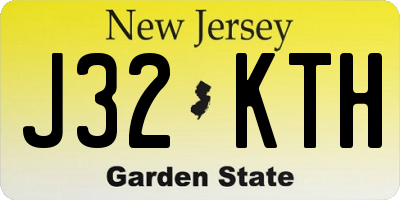 NJ license plate J32KTH