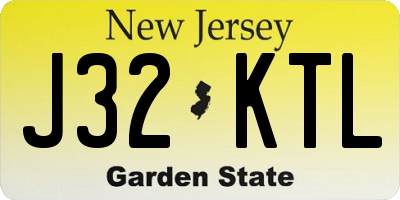 NJ license plate J32KTL