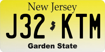 NJ license plate J32KTM