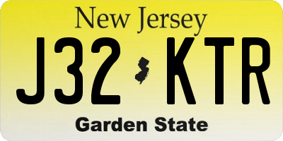 NJ license plate J32KTR