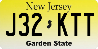 NJ license plate J32KTT