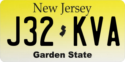 NJ license plate J32KVA