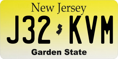 NJ license plate J32KVM