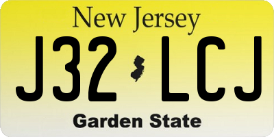 NJ license plate J32LCJ