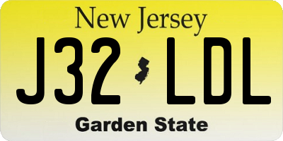 NJ license plate J32LDL