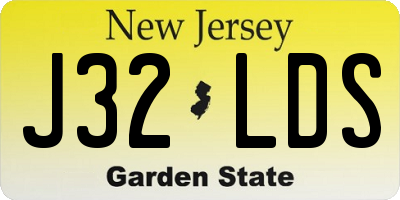 NJ license plate J32LDS