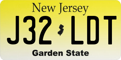 NJ license plate J32LDT