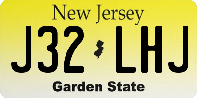NJ license plate J32LHJ
