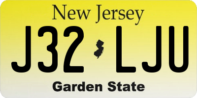 NJ license plate J32LJU