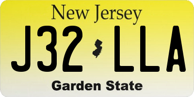NJ license plate J32LLA