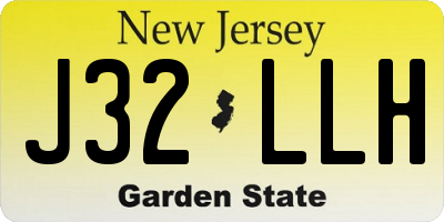 NJ license plate J32LLH