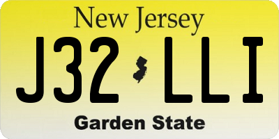 NJ license plate J32LLI