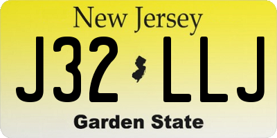 NJ license plate J32LLJ