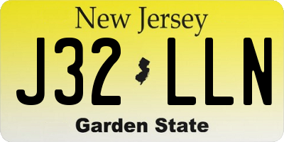 NJ license plate J32LLN