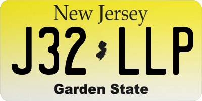 NJ license plate J32LLP