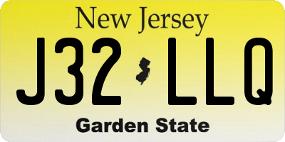 NJ license plate J32LLQ