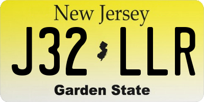 NJ license plate J32LLR