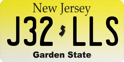 NJ license plate J32LLS