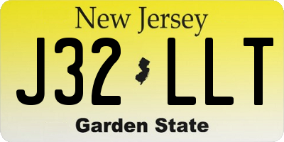NJ license plate J32LLT