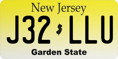NJ license plate J32LLU