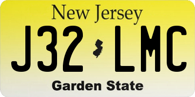NJ license plate J32LMC