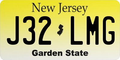 NJ license plate J32LMG