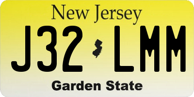 NJ license plate J32LMM
