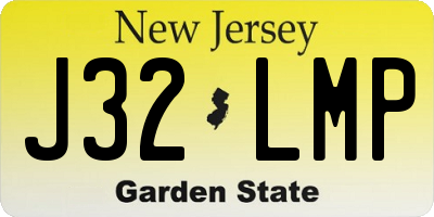 NJ license plate J32LMP
