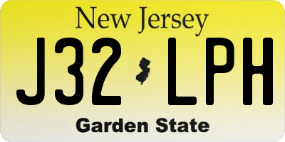 NJ license plate J32LPH