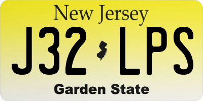 NJ license plate J32LPS