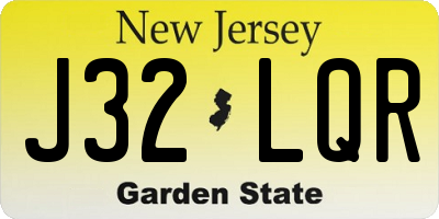 NJ license plate J32LQR
