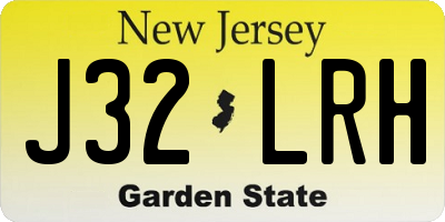 NJ license plate J32LRH