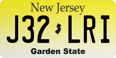 NJ license plate J32LRI