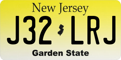 NJ license plate J32LRJ