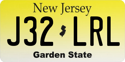 NJ license plate J32LRL