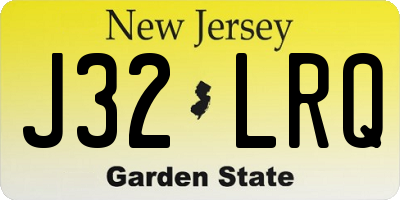 NJ license plate J32LRQ