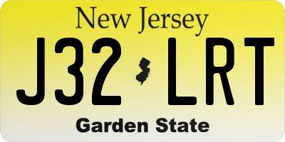 NJ license plate J32LRT