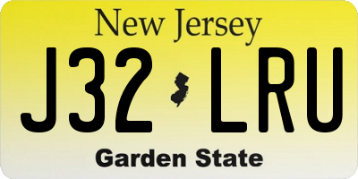 NJ license plate J32LRU