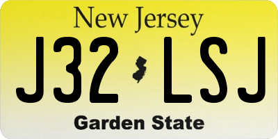 NJ license plate J32LSJ