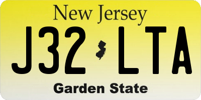 NJ license plate J32LTA