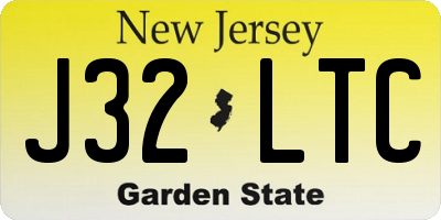 NJ license plate J32LTC
