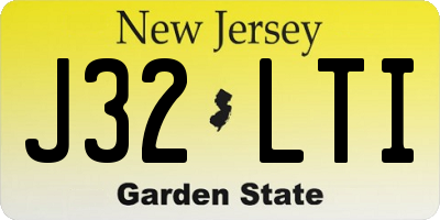 NJ license plate J32LTI