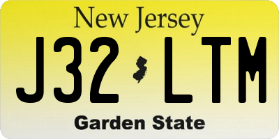 NJ license plate J32LTM