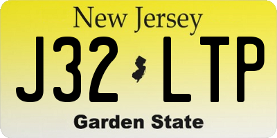 NJ license plate J32LTP