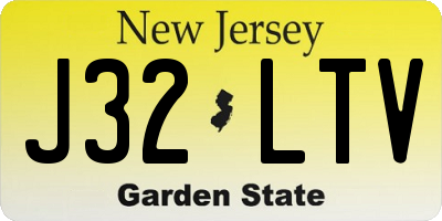 NJ license plate J32LTV