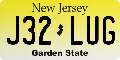 NJ license plate J32LUG