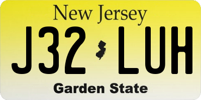 NJ license plate J32LUH