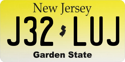 NJ license plate J32LUJ